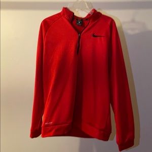 Red Nike Dri-Fit Quarter Zip